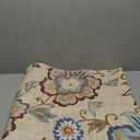 Beeiva Floral Carpet Runners for Hallway 8ft, Hallway Washable Kitchen Runner Rug Non Slip, Ultra Thin Vintage Plant Carpet Rugs with Low Pile for Kitchen Bathroom (Cream,2'x8')