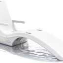 Pool Lounge Chairs, Lounge Chairs for in Pool with Armrests, Ledge Lounger Use in Pools Up to 9-Inches Deep or Outside Deck, Fade-Resistant, White