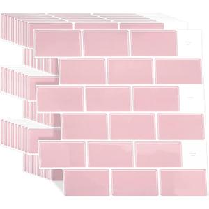 Subway Tile Peel and Stick Backsplash Tile, 10-Sheet Premium Self Adhesive Tiles for Kitchen, Stronger Upgrade Adhesive, Pink Stick on Backsplash for Kitchen and Bathroom(12"  12").