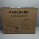 Cheermomo Bassinet Bedside Sleeper with Wheels, 5 Height Adjustable Baby Crib, 2-in-1 Baby Bedside Bassinet, Breathable Full Mesh & Mattress, Stable and Secure Bed for Newborn Infant (Basic Grey)