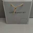 Shilucheng 100% Cotton Queen Size Sheets Set - 600 Thread CountLuxury Egyptian Cotton Bed Sheets5-Star Hotel Quality Sheets, Breathable & Cooling, 16 Inch Deep Pocket, 4 Piece, Sea Glass, Queen