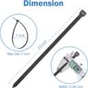 Large Zip Ties Heavy Duty 23 inch Cable Ties 100 Pack Black 200lbs UV Resistant Wire Tie for Indoor and Outdoor Use