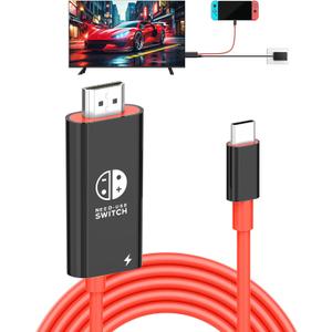 Switch Dock for Nintendo Switch Docking Station, Portable Switch TV Adapter Support 4K@30HZ, Switch TV Dock Mode Compatible Steam Deck/Nintendo Switch OLED, Switch Travel Dock Accessories (Red + Black)