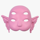 Pack Of 2 Pink Cosplay Therian Masquerade Half Face Mask DIY Fantastic Cry Baby Mask Costume For Halloween