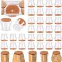 32 Pcs Chair Leg Floor Protectors for Hardwood Floors Silicone Covers to Protect Wood Tile Floors Scratches Felt Pads Furniture Leg Caps Reduce Noise (Fit:0.9"-1.29")