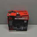 RBX Vinyl Coated Hand Weight Dumbbell Set - Hex Shaped, Roll Free for Body Building/Sculpting/Strength Training Exercise, (Set of 2) (5lb, Black)