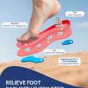 Cloudflo Plantar Fasciitis Insoles for Men Women,High Arch Support for Pain Relief,Shoe Inserts Orthotic for Flat Feet,Work Boot Insoles for Shock Absorbing Inserts (Fit for Standing All Day) P-S