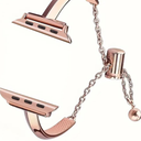 Metal Watch Band Compatible with Apple Watch Bands for Women Adjustable Designer Metal Slim Starlight Bracelet Band Replacement Strap