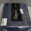 CozyLux Satin Sheets Queen Size Bed Set - 4 Piece Silky Queen Sheet Set, Luxury Navy Blue Queen Sheets with Smooth and Soft Microfiber, Includes 1 Fitted Sheet, 1 Flat Sheet and 2 Pillowcases