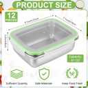 Blushtier 12 PC 304 Stainless Steel Food Storage Containers with Airtight Lids, 61oz/1800ml Metal Meal Prep Containers Bento Box, Freezer Dishwasher Safe Keep Food Fresh for Kitchen, Picnic, Camping,  61oz/1800ml