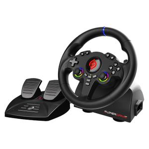 SUBSONIC - Superdrive 220 RS-5 Steering Wheel compatible PS5 - Racing Wheel with Dual Joysticks, Pedals and Paddles - 22 cm Diameter, 180 Rotation. Compatible with PS5 and PC - Black