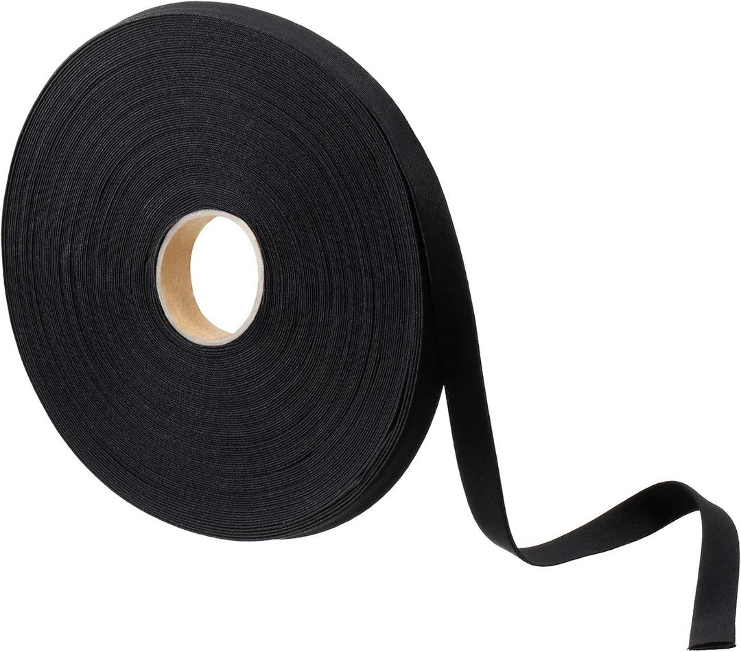 Jetec 1/2 Inch Double Fold Bias Tape Bias Binding Wide Fold Cotton Tape for Sewing Seaming Hemming Piping Quilting Projects(30 Yards,Black)