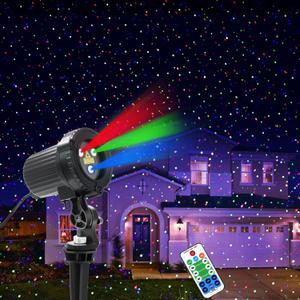Christmas Laser Lights, Outdoor Garden Laser Lights Projector with Moving RGB Waterproof for Christmas Holiday (Red,green,blue)