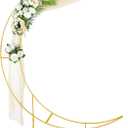 Geetery 7.51ft Gold Crescent Moon Wedding Arch Metal Backdrop Stand