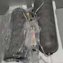 BOBOMOMO 27.25" Modern Table Lamp Set of 2, Gray Resin Lamp with Natural Stone Look, Lamps for Living Room with Linen Shades, Nightstand Lamp for Bedroom, Living Room, Entryway