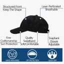 Shyyween 2 Pcs Oversize Baseball Cap Quick Dry Waterproof Mesh Sports Hat Adjustable Big Heads for Golf Running Workout