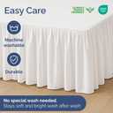 Bedskirt Queen Size Ruffle - 15 inch Drop Dust Ruffle Bed Skirt with Platform - Ultra-Soft Premium Hotel Quality - Wrinkle Free, Fade & Shrink Resistant - for Women, Men, Kids & Teens - Antique White