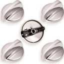 WB03T10284 Oven Knobs Replacements for GE, Stove Knobs for GE Replacements Surface Burner Control Assembly - Replaces 191D5100 1373043 AP4346312 AH2321076 EAP2321076 PS2321076, 5 Pack