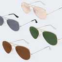 Livho Sunglasses for Men Women Aviator Polarized Metal Mirror UV 400 Lens Protection