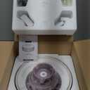 Lawfery Ceramic Cat Water Fountain, 2.1L/71oz Cat Fountain with 3 Carbon Filters and 2 Water Pumps, Cupcake Pet Water Fountain for Cats and Dogs (Purple)