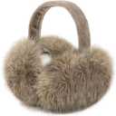 FSTEOE Women Winter Ear Muffs Foldable Girl Ear Warmer Fashion Furry Earmuff Soft Ear Cover Cold Weather