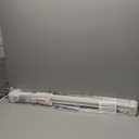 Reinforced 41 Inch Extra Tall Pet Gate 55 Inch Wide Retractable Baby Gates with Support Rods  Prevents Crawling Under, Outdoor Tall Baby Gates for Dogs Indoor Dog Gates for Doorways, White