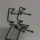 4 Pcs 2 Inch Small Plate Holder Display Stands Mini Metal Black Frame Stand for Picture, Book, Photo Easel, Creation, Collectibles Square Wire Plate Stands for Display Mobile Phone