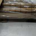 UNISHADES Cordless Bamboo Roman Shades for Windows, Blinds Size (34" W 64" H) Colour (Highfield Teak)