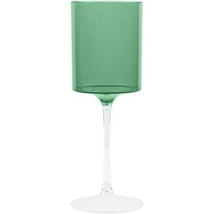 Two-Tone Wine Glasses - 9oz - Green/Clear, case pack of 60 - For Parties & Catering, Large