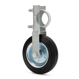 Gate Helper Wheel for Supporting Metal Swing Gates with 1-5/8" Thru 2" Gate Frames, 6" Gate Support Wheel Prevent Gate from Dragging for Chain Link Fence (Silver)