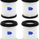 ilovelife 4PCS HEPA Filter with Mesh Filter Replacement for INSE N5S N5T S6T S6P Pro S610/TMA T120 T121 T151 T150 T220 T210 T181 T180 T220 Cordless Vacuum Cleaner, White