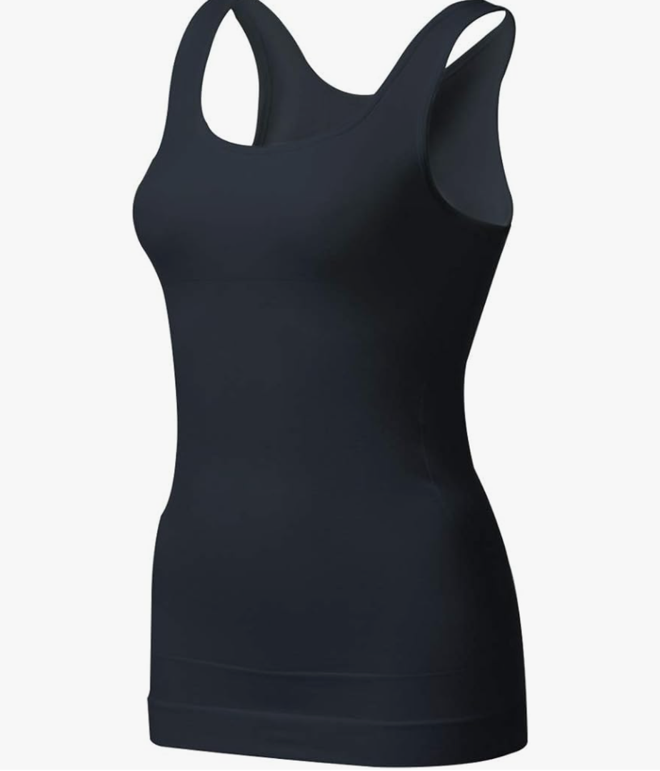 EUYZOU Women's Tummy Control Shapewear Tank Tops - Seamless Body Shaper Compression Top, M