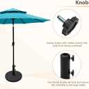 C-Hopetree 44 lb Patio Umbrella Base, Heavy Duty Stand for Outdoor Patio Market Table Umbrella, Black