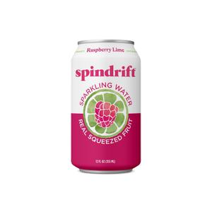 4 x Spindrift Sparkling Water, Raspberry & Lime, 12 fl oz (EXP 04/22/27)
