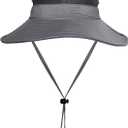 hoyuwak Sun Hat with Wide Brim - Breathable Mesh fischer's hat for Outdoor Activities, Adjustable Chin Strap, Foldable Fishing & Straw Hats for Women & Men, UV Protection, 22-25.6 inch White