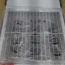 SONGMICS 3-Tier Metal Storage Rack with Wheels, Mesh Shelving Unit with X Side Frames, 23.6-Inch Width, for Entryway, Kitchen, Living Room, Bathroom, Industrial Style, White UBSC163W01