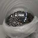 16 Inch Disco Ball Mirror Ball Hanging Party Decor DJ Club Stage Bar Wedding, Silver