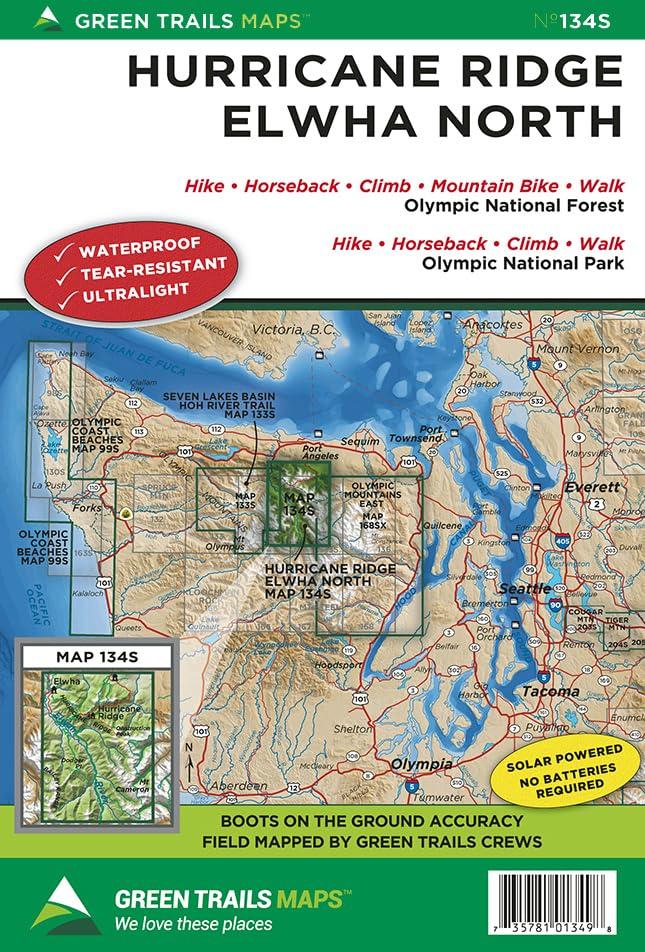 Hurricane Ridge * Elwha North, WA No. 134S (Green Trails Maps)