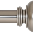 Ivilon Drapery Window Curtain Rod - Knob Design, 1 Inch Rod, 48 to 86 Inch. Satin Nickel