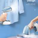 Reemix Steamer for Clothes, Folding Handheld Design Garment Wrinkles Remover, 20g/min Strong Penetrating Steam, 25-Sec Fast Heat-up, for Home, Office and Travel (Blue Gray)