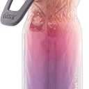 O2COOL ArcticSqueeze Insulated Mist 'N Sip Water Bottle | BPA Free, 2-in-1 Mist and Sip Function w/No Leak, Locking Pull Top Spout : 20 oz | Color Collection: Ombre, Raspberry Ombre