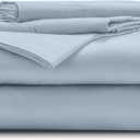 Miracle Made Breathable Cotton Bed Sheets, 4-Piece Set  Silver-Treated, Soft and Cool-to-The-Touch Lightweight Bedding Designed for Hot Sleepers  Full Size, Sky Blue