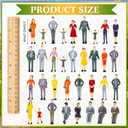 50 Pcs Mini People Figurines 1: 30 Scale Tiny People Model Miniature Sitting and Standing Little Plastic Figurines for Miniature Scenes