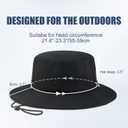 FUICUI Quick Dry Sun Bucket Hat for Men Women Outdoor Unisex Packable Travel Cap (Blue)