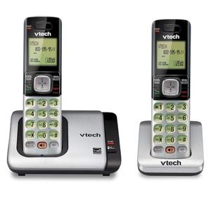 VTech CS6719-2 2-Handset Cordless Phone with Caller ID/Call Waiting, Handset Intercom & Backlit Display/Keypad, Silver