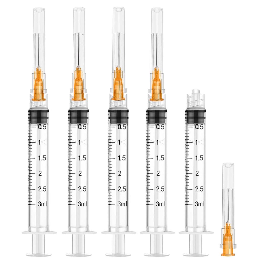 2 x 3ml Syring with Needle,25G 1 Inch Needle,25 Pack individually packaged: Amazon.com: Industrial & Scientific