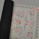 HAOCOO Cute Floral Desk Mat, Green Mouse Pad, Waterproof Desk Matt for Desktop, 35.4" x 15.7" Non-Slip Desk Mouse Pad, Keyboard Mat with Stitched Edge, Desk Pad Mat for Office, Home