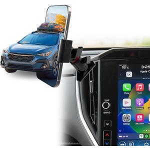 2025 Crosstrek Vent Phone Mount for 2024-2025 Impreza 2026 Crosstrek Hybrid 2022-2025 WRX Accessories | Aluminum Telescopic Air Vent Holder | Thick Case Friendly for iPhone 16/15 Pro Max, Galaxy S24