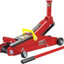 BIG RED Hydraulic Trolley Service/Floor Jack with Extra Saddle (Fits: SUVs and Extended Height Trucks): 3 Ton (6,000 lb) Capacity, Red, T83006