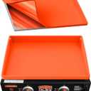 BANGIE 22" Silicone Griddle Mat for Blackstone Accessories - Anti-Warping & UV-Resistant Cover for Tabletop Portable Flat Top Grill, Blocks Condensation Rust (Orange) (21.8" x 15.7" x 1")